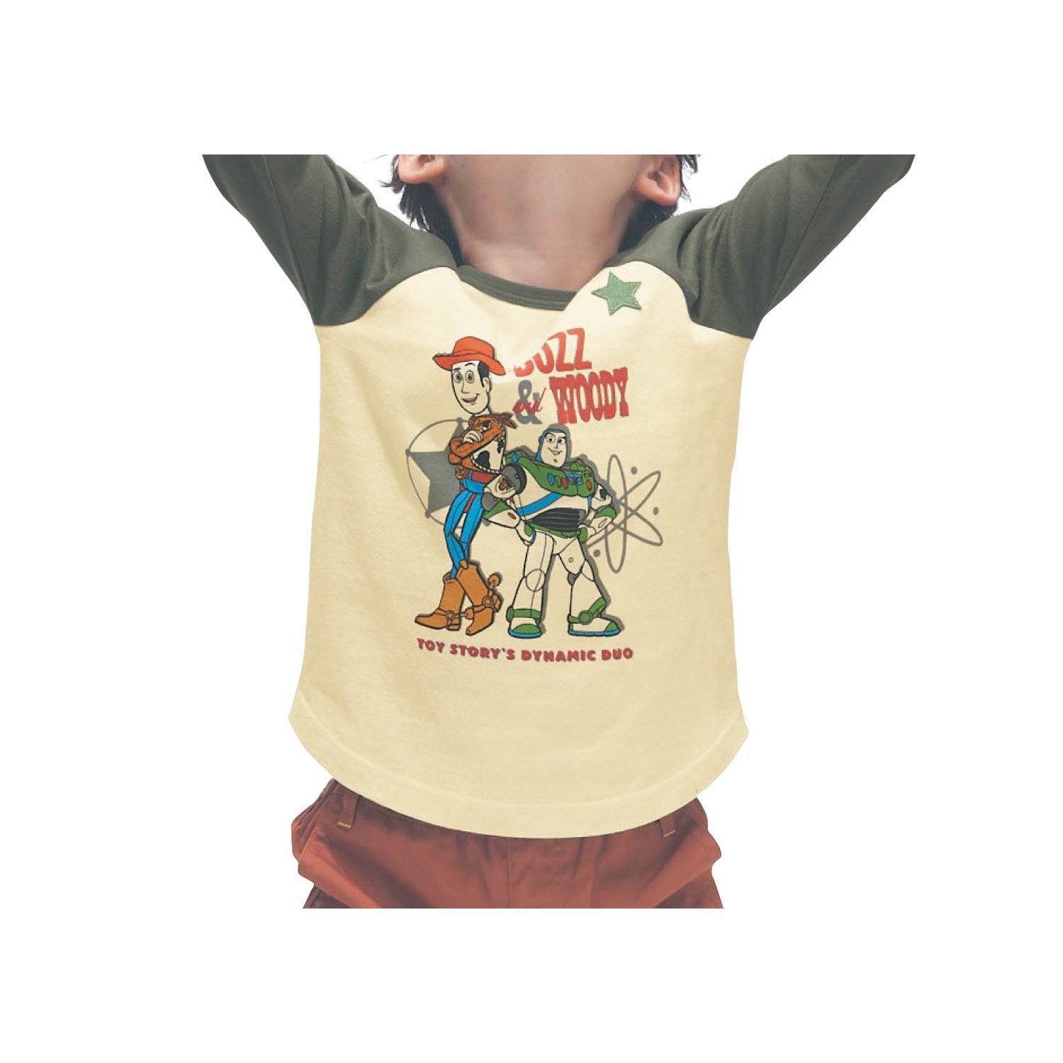 日本千趣會 - 迪士尼純棉七分袖上衣-玩具總動員-墨綠