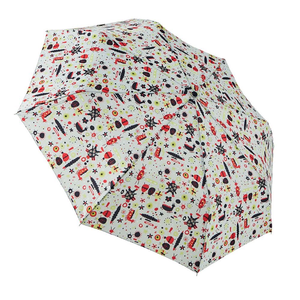 Rainstory - 抗UV隨身自動傘-變形昆蟲(灰)-自動開收傘