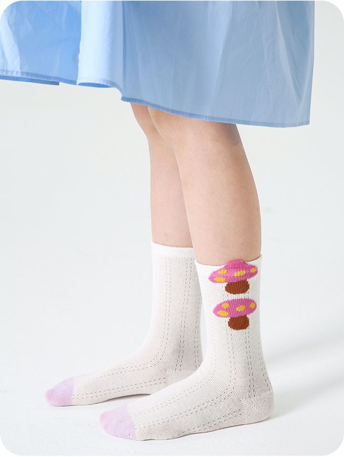 可愛眼睛說故事網眼中筒棉襪