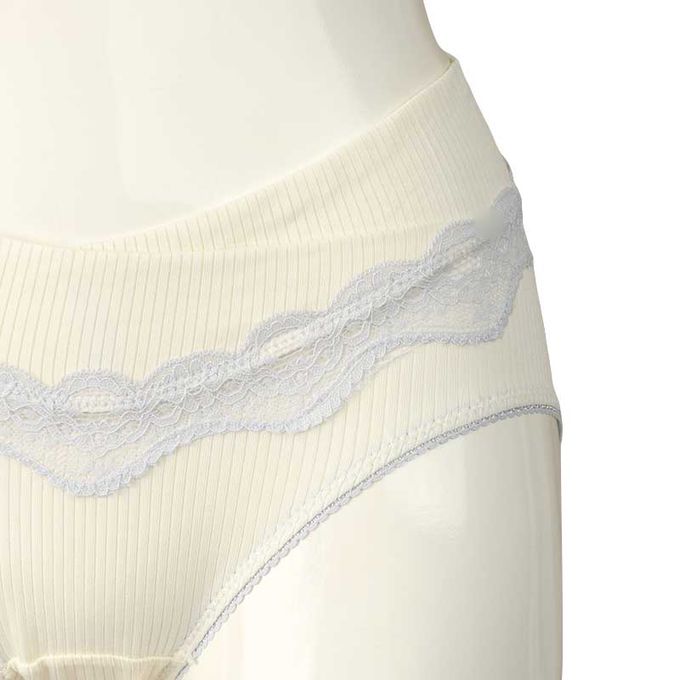 akachan honpo - 腹部交叉設計內褲-羅紋-米白色