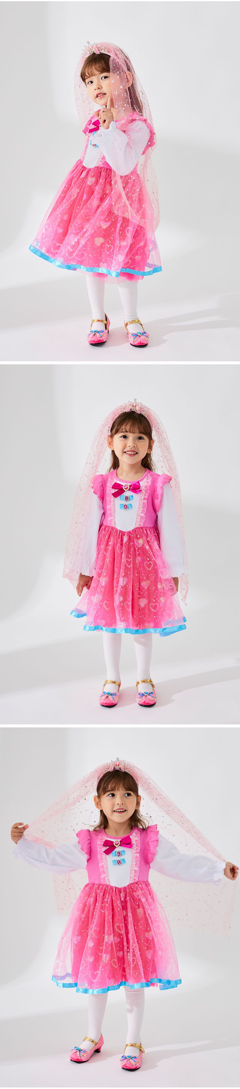 韓國 OZKIZ - 歐若拉公主洋裝(附髮飾)-粉