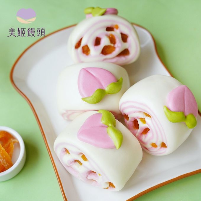 美姬饅頭 - 水蜜桃瑞士捲鮮乳造型饅頭