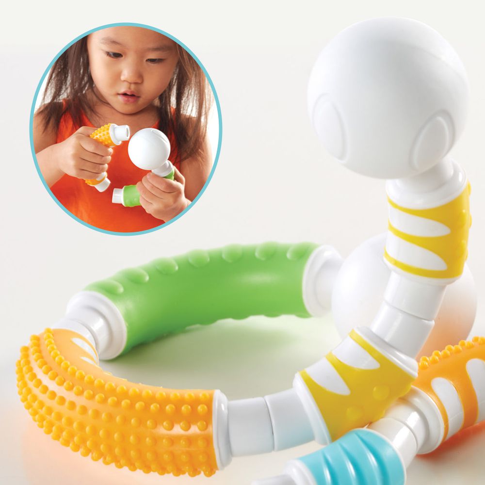 美國 guidecraft - 觸覺磁力彎彎積木-20件