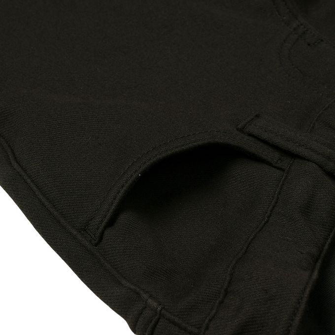 akachan honpo - 柔軟褲（內裡天鵝絨）-黑色