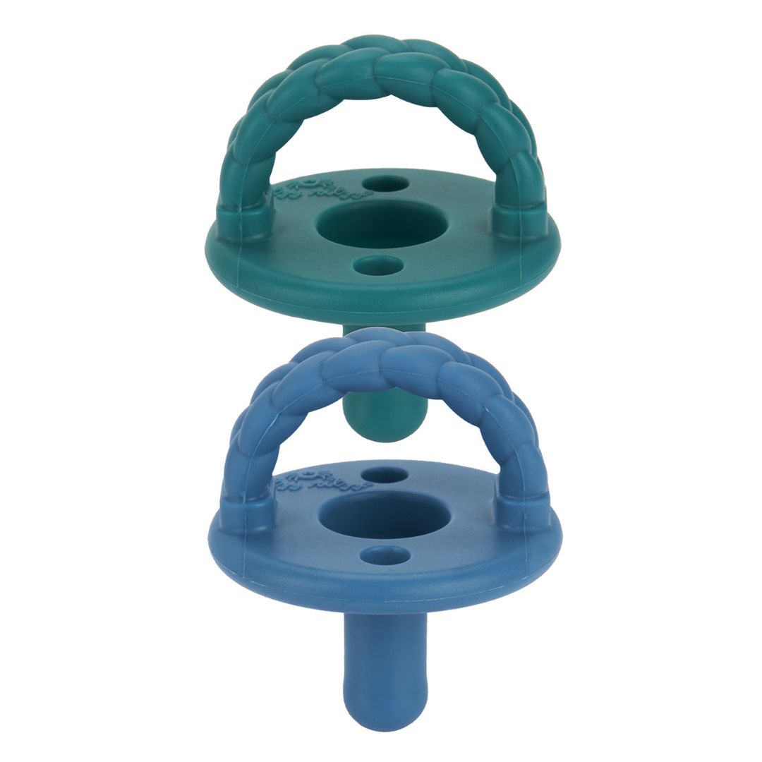 美國Itzy Ritzy - 造型矽膠安撫奶嘴(兩入組)-森舞湛藍