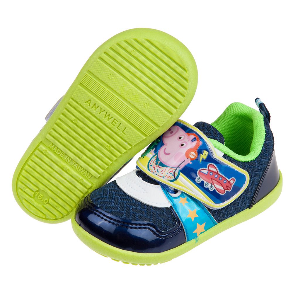 粉紅豬小妹 - 喬治豬開趴踢藍色兒童休閒鞋