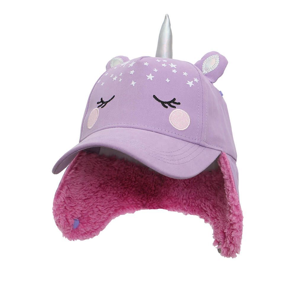 加拿大 flapjackkids - 3D造型遮耳棒球帽-獨角獸