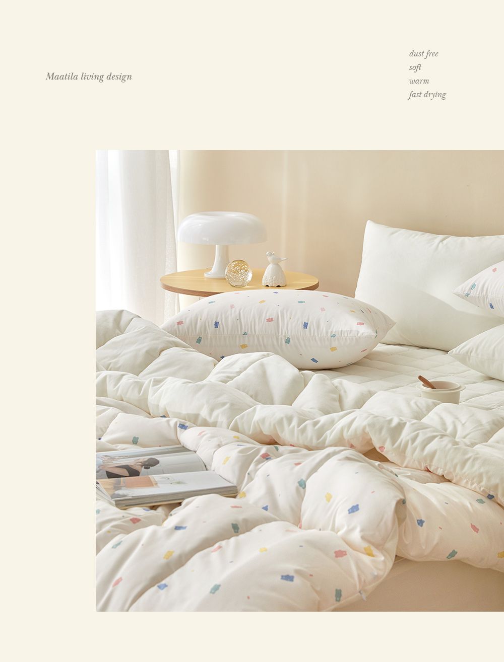 韓國 Maatila - 可水洗超細纖維桃皮感棉被(冬被)-軟糖熊熊