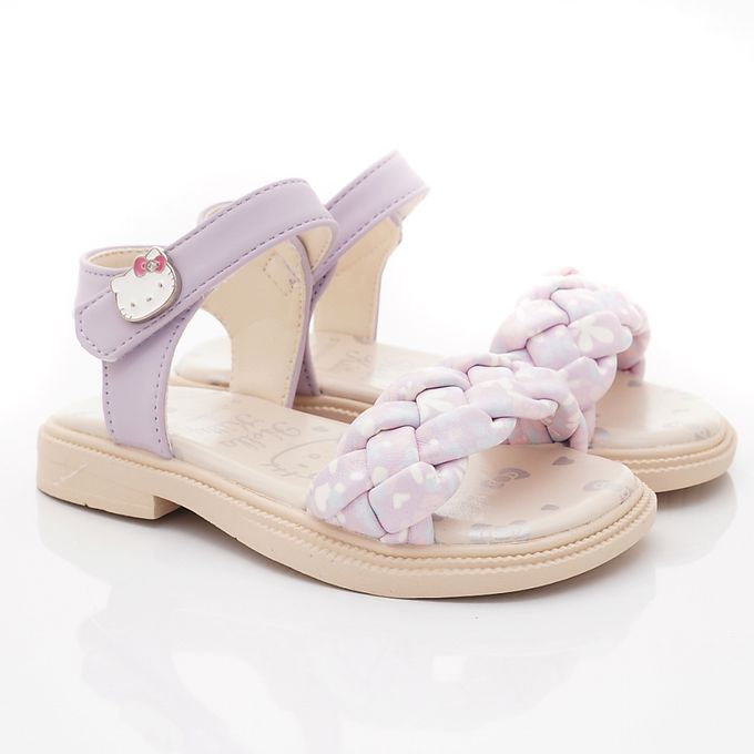 HELLO KITTY - HELLO KITTY-編織設計休閒涼鞋-823604紫(中小童段)-涼鞋-紫