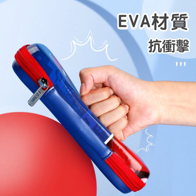 抗衝擊大容量鉛筆盒-卡通人物鋼鐵人-紅+黑 (23x10x6cm)