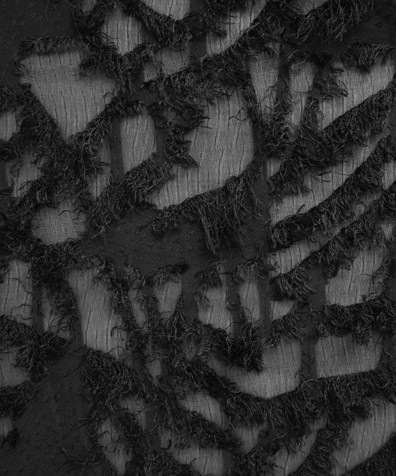 日本 zootie - 浪漫抽鬚修身鉛筆裙-米杏