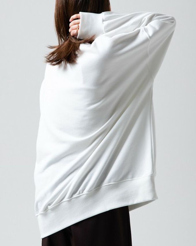 日本 gleam - 裏毛寬版天使惡魔貓咪印花大學T-淺灰