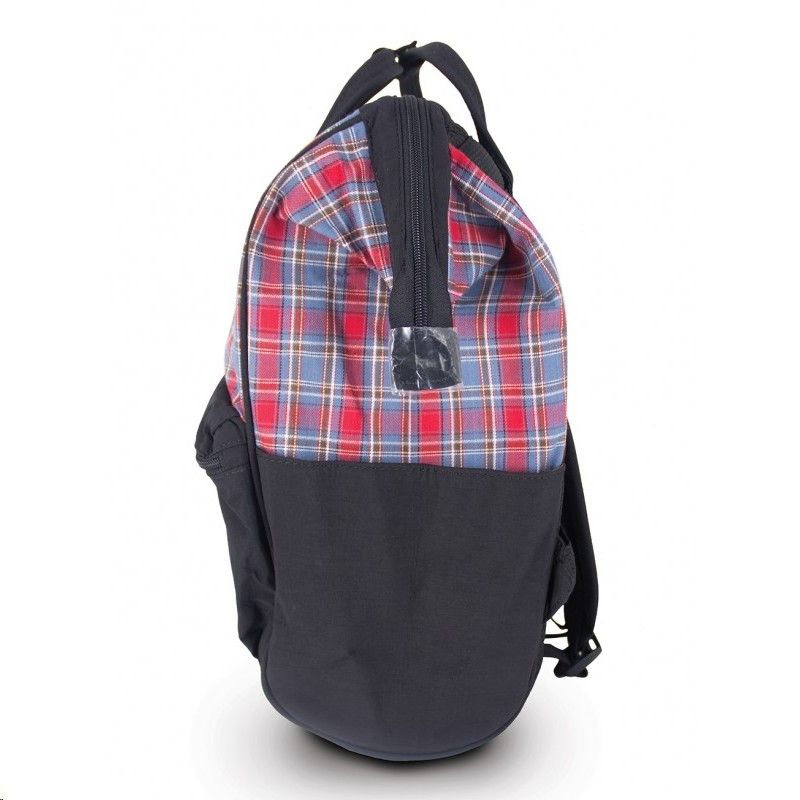 日本 Anello - 英格蘭格紋大開口後背包-Regular-BL藍 (39x26x18cm)