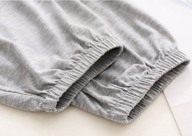 莫代爾棉質居家休閒長褲-縮口-藍色 (F)