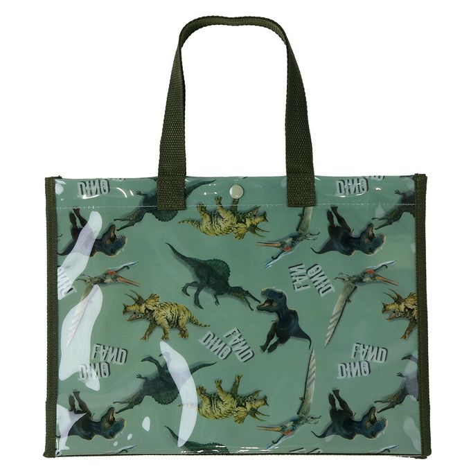 日本 ZOOLAND - 防水PVC手提袋/游泳包-點點潑墨-黑色 (25x34cm)