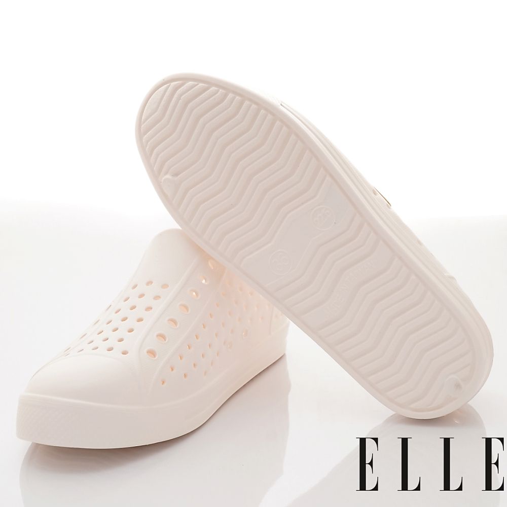 ELLE - 台灣製洞洞輕便鞋(中大童段)-休閒鞋-白