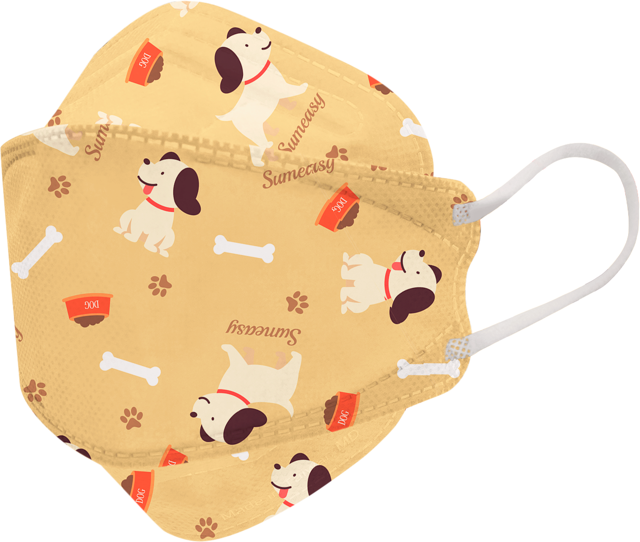 順易利口罩 SUMEASY - 兒童4D醫用口罩-小狗狗 (約18cm x 7cm，6-12歲適用)-10入