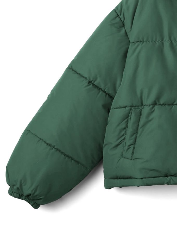 日本 GRL - 防風領百搭鋪棉短版外套-白 (F)