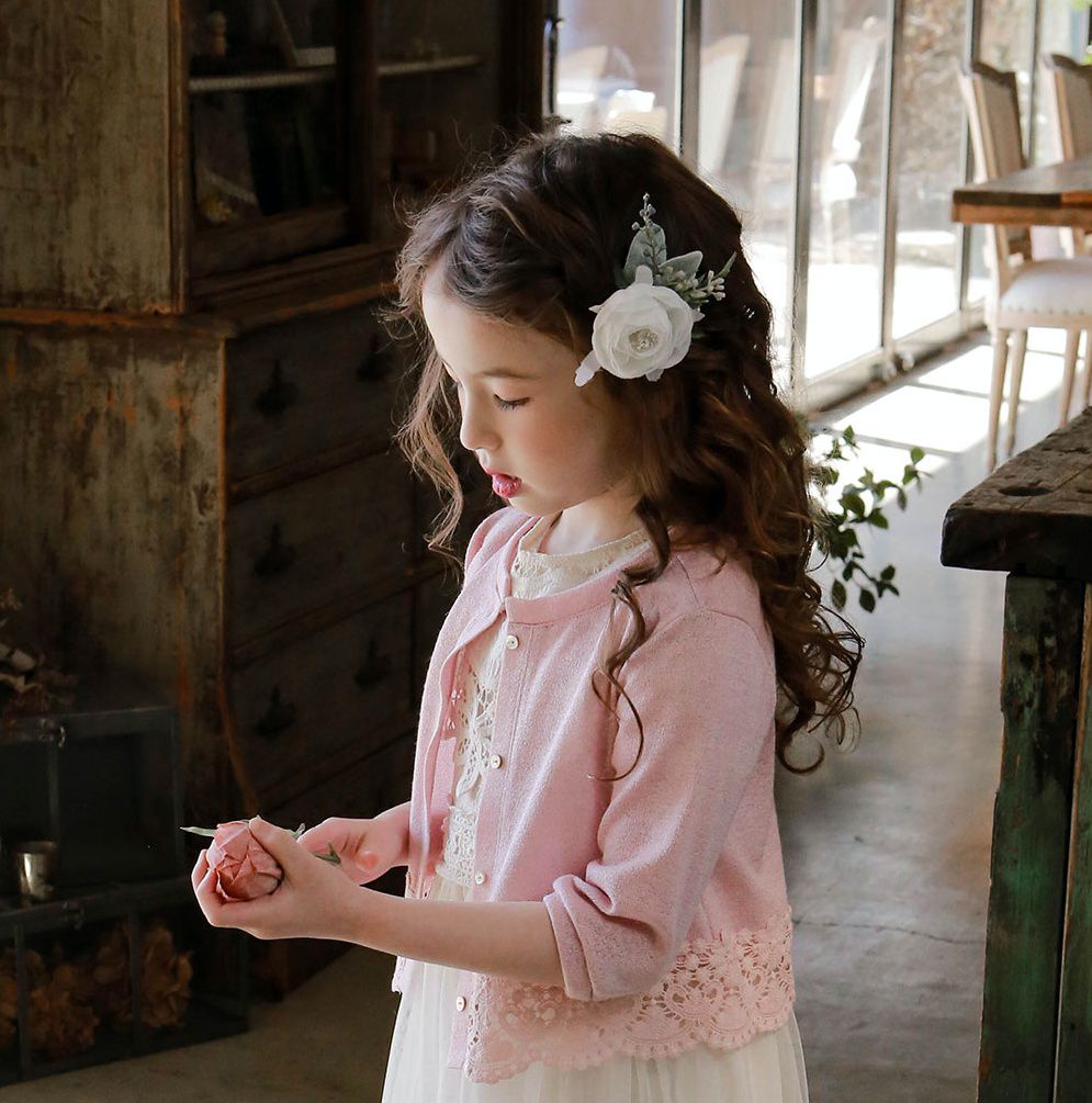 韓國 PuellaFLO - 浪漫花朵髮飾/髪夾-粉花