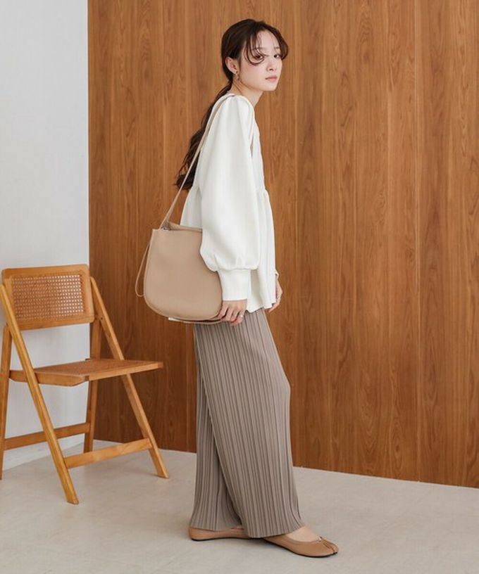 日本 Bab - 柔軟時尚皮質優雅側背包-卡其杏