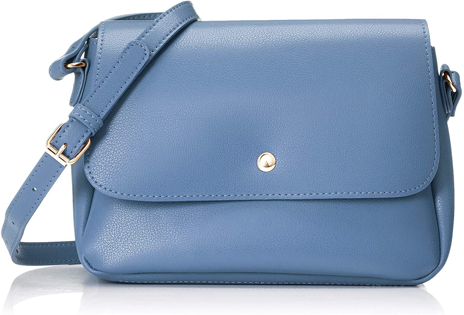 日本 Legato Largo - 輕量PU時尚單背包-BG藍灰色 (16x23x10cm 肩背約88~122cm 附IC卡夾*1)