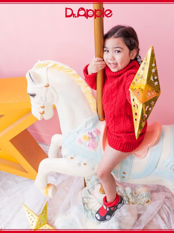 Dr. Apple - 機能童鞋_拉風急速賽車手中筒童靴-黑