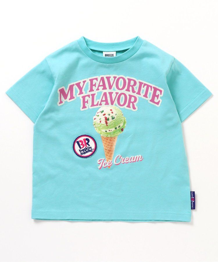 日本 BREEZE - 31冰淇淋聯名 印花短袖上衣-最愛的甜筒-米白