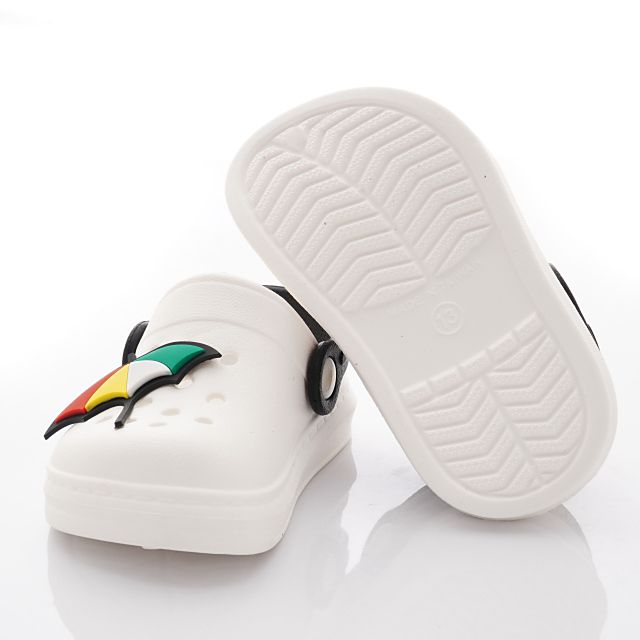 Arnold Palmer 雨傘牌 - 布希懶人拖鞋(小童段)-拖鞋款-白色