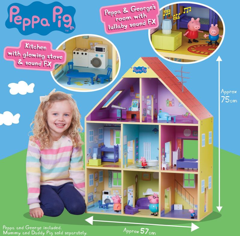 Peppa Pig 佩佩豬 - 【平台首賣】粉紅豬小妹-超質感巨型木製房屋組-12/20出貨