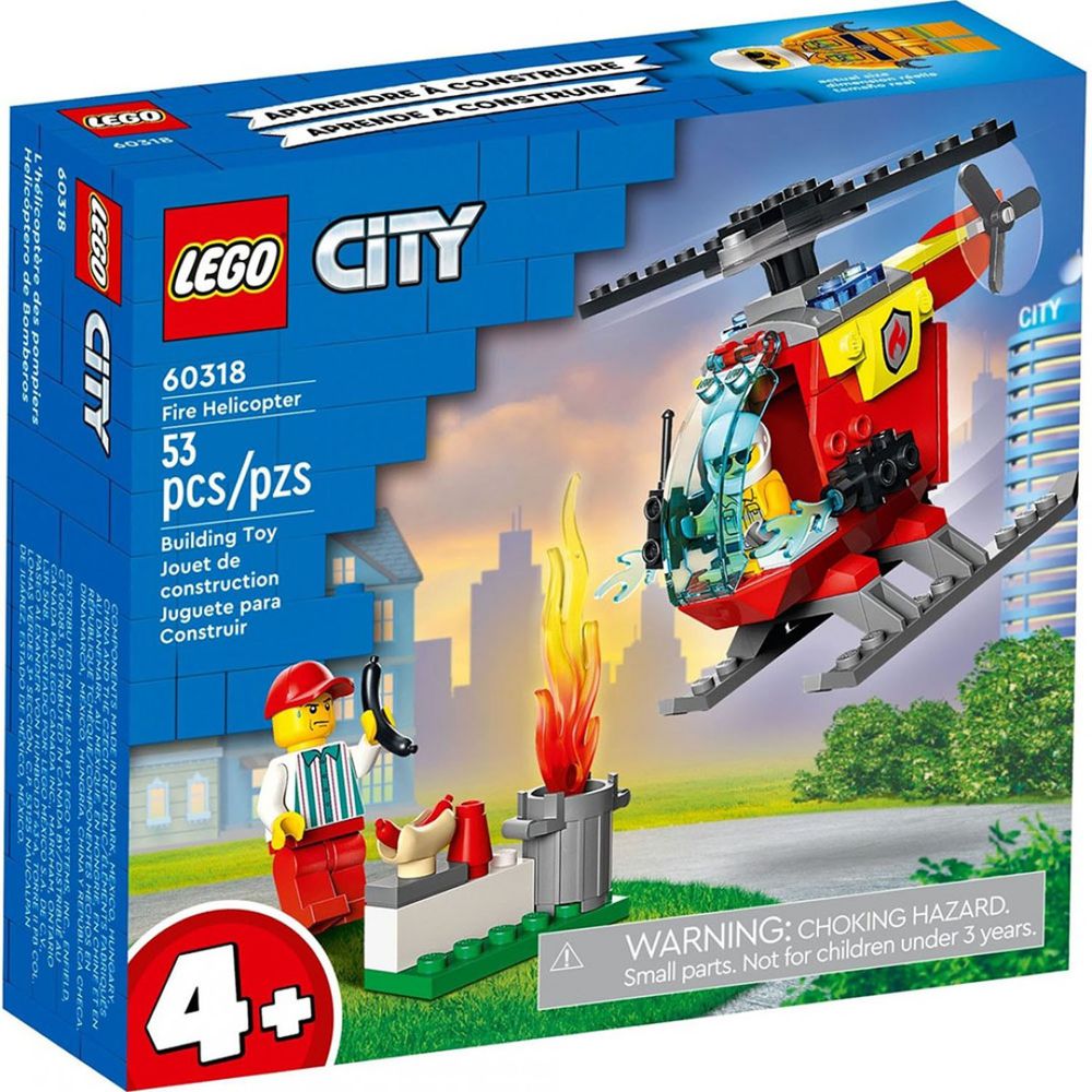 樂高積木 LEGO《 LT60318 》City 城市系列 - 消防直升機-53pcs