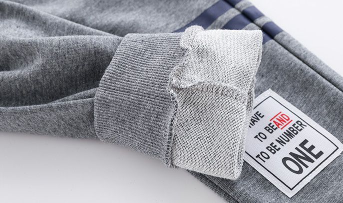 WELLKIDS - 腰鬆緊束口休閒長褲-小標籤-深藍色