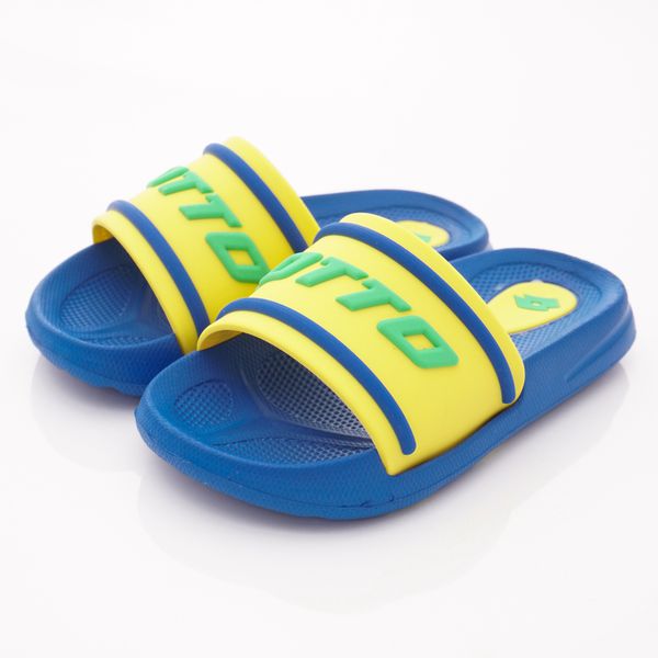 LOTTO - 童鞋-經典拖鞋(中童)-藍黃
