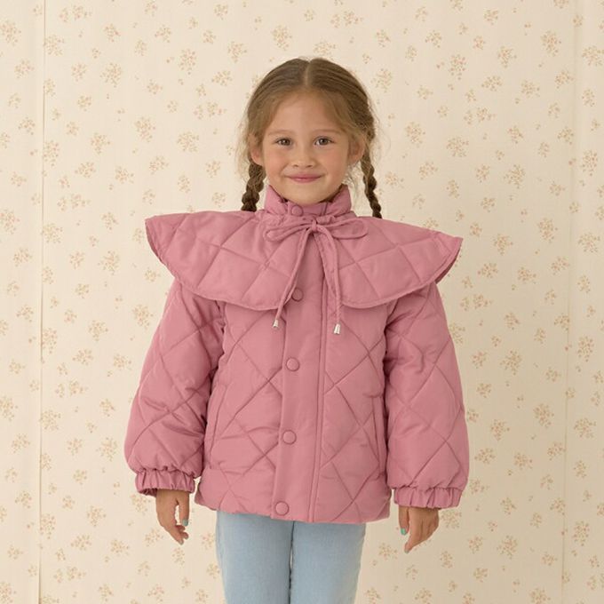 日本 Lycee mine - 注目斗篷領 柔軟絎縫保暖外套(領可拆)-可可