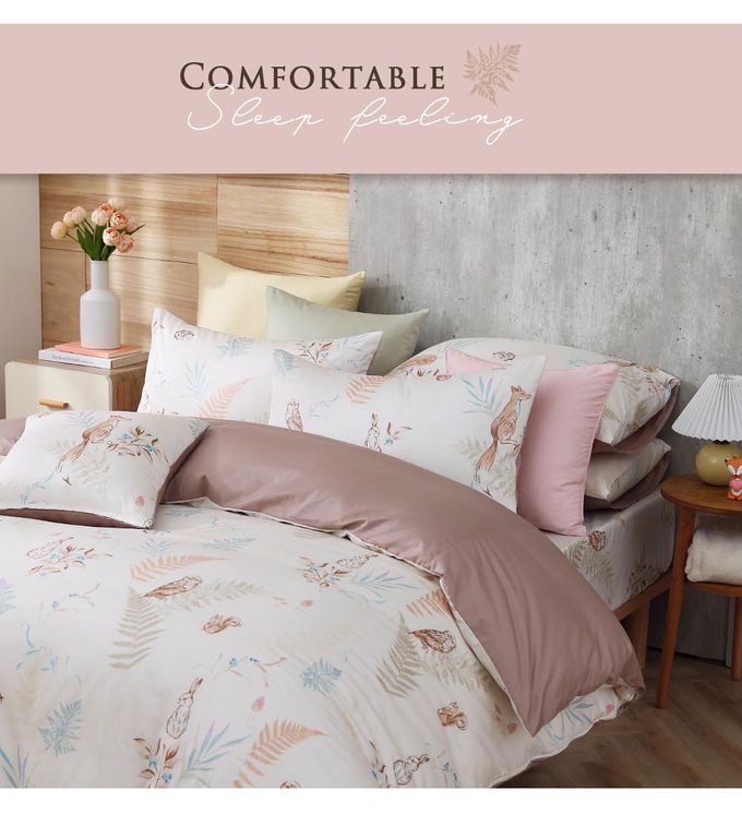 鴻宇 HongYew - 雙人兩用被套 300織美國棉 精梳棉-狐狸艾莉森-可可