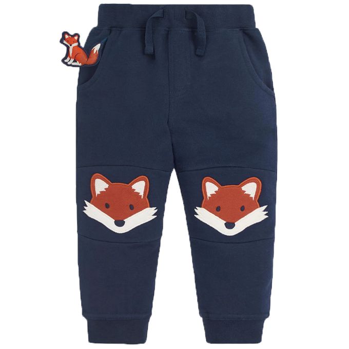 英國 JoJo Maman BeBe - 保暖100%純棉長褲-狐狸寶貝