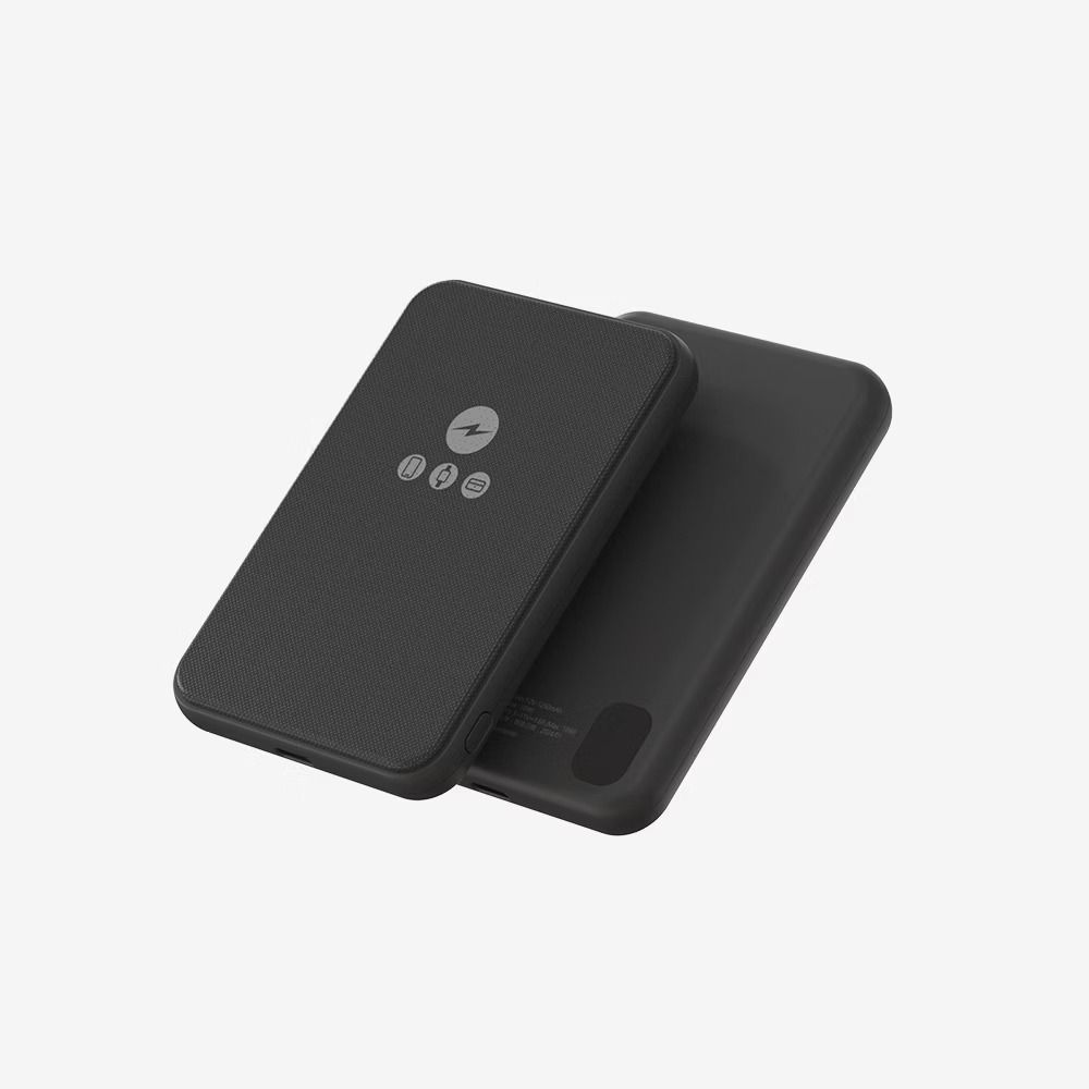 三用快充磁吸行動電源 5000mAh LT001 石墨烯 無線充磁吸-霧黑-5000mAh