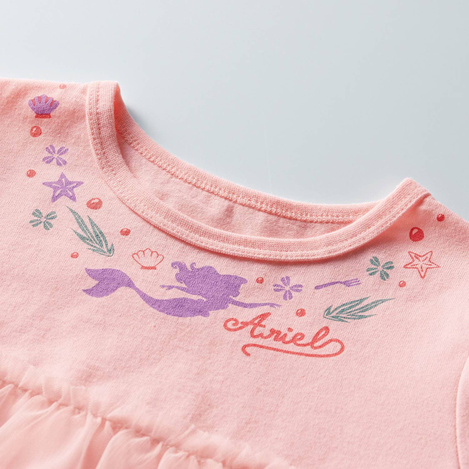 日本千趣會 - 迪士尼 外層薄紗泡泡袖上衣-冰雪奇緣-水藍