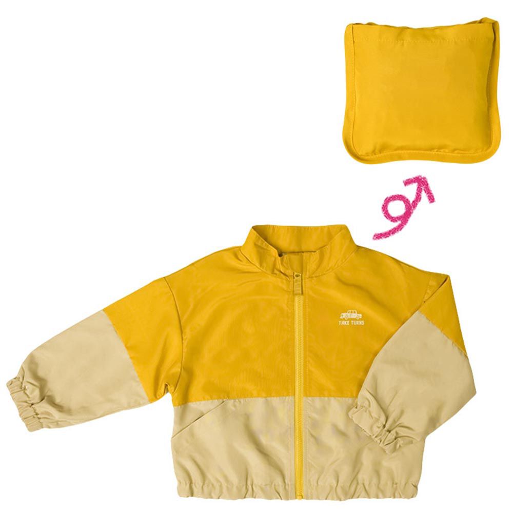 akachan honpo - 可攜式防潑水夾克-黃色