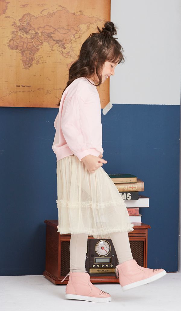 麗嬰房 Little moni - 圓領毛球造型上衣-粉紅