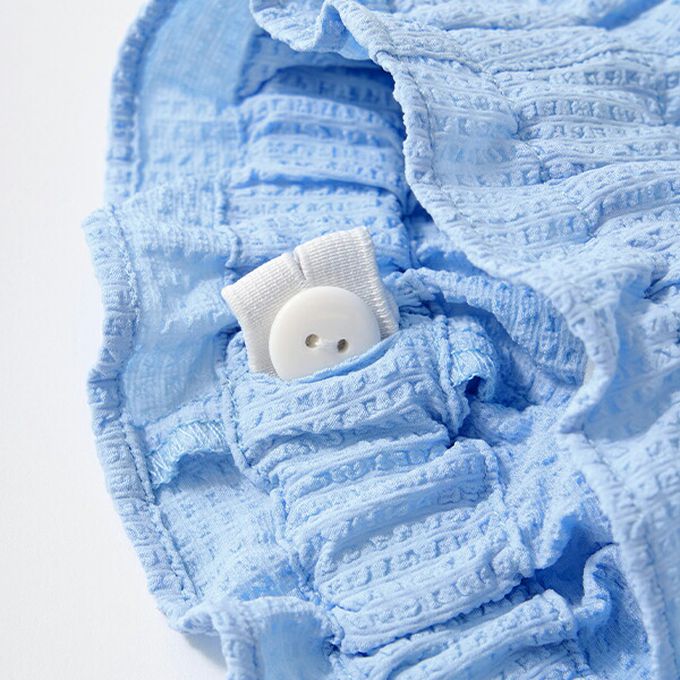 日本 Lycee mine - 可愛荷葉邊口袋短褲-薄荷綠