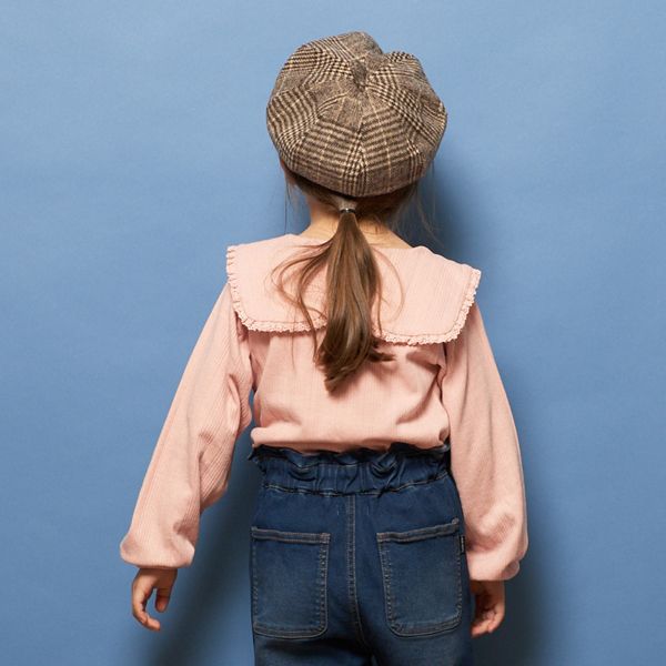 日本 Lycee mine - 甜美水手方領羅紋長袖上衣-薄荷