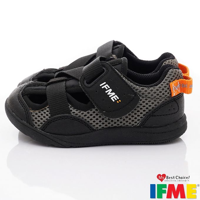 日本IFME - 護趾運動水涼鞋-IF20-332513黑(小童段)-水涼鞋-黑