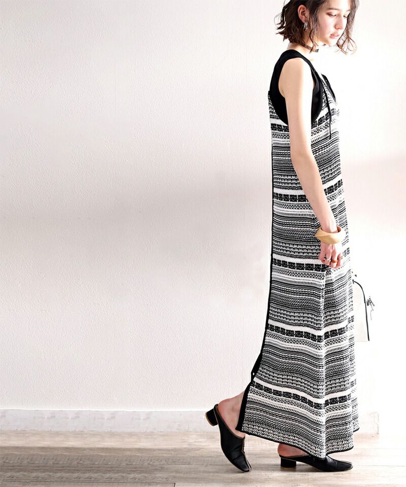 日本 Classical Elf - 2WAY日系針織長版吊帶罩衫-深灰