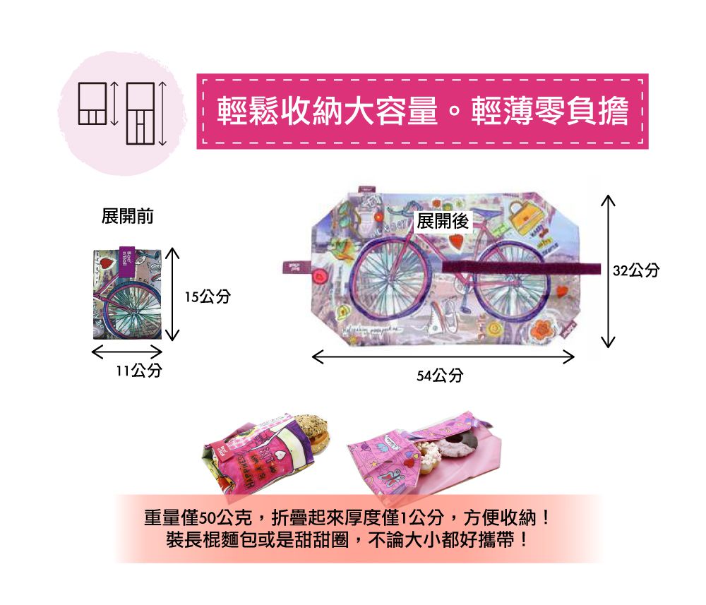 西班牙 Roll’eat - 搖滾輕食袋/食物袋/零食袋/食品級材質/防潑水易乾-拼布紅-50g