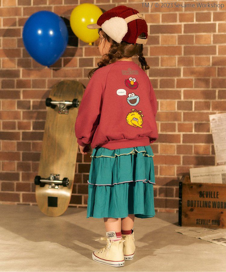 日本 apres les cours - 聯名限定 芝麻街印花大學T-米黃