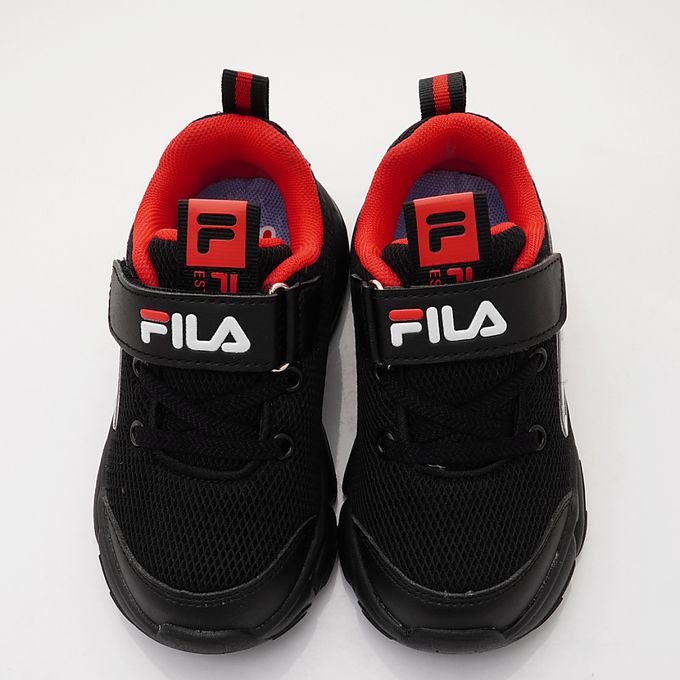 FILA - 電燈透氣慢跑運動鞋-2-J437X-001黑(中大童段)-運動鞋-黑