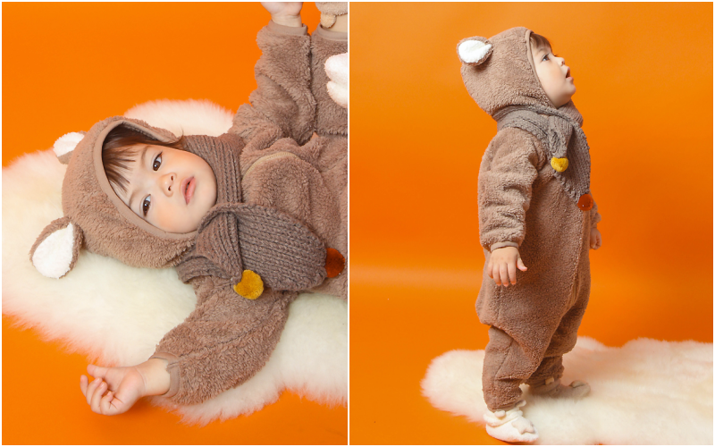 韓國 Babyblee - 雙色球球針織圍巾-粉紅 (FREE)