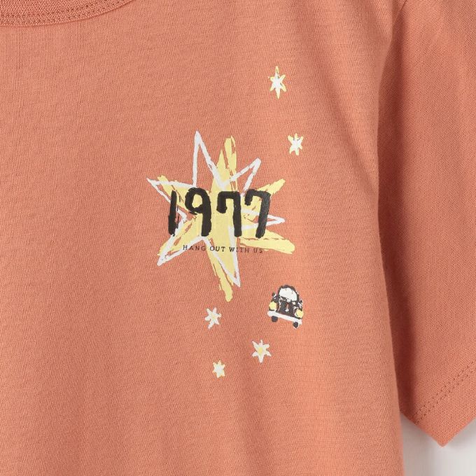 日本 petit main - 100%棉 清新印花短袖上衣-BROOKLYN-薄荷綠