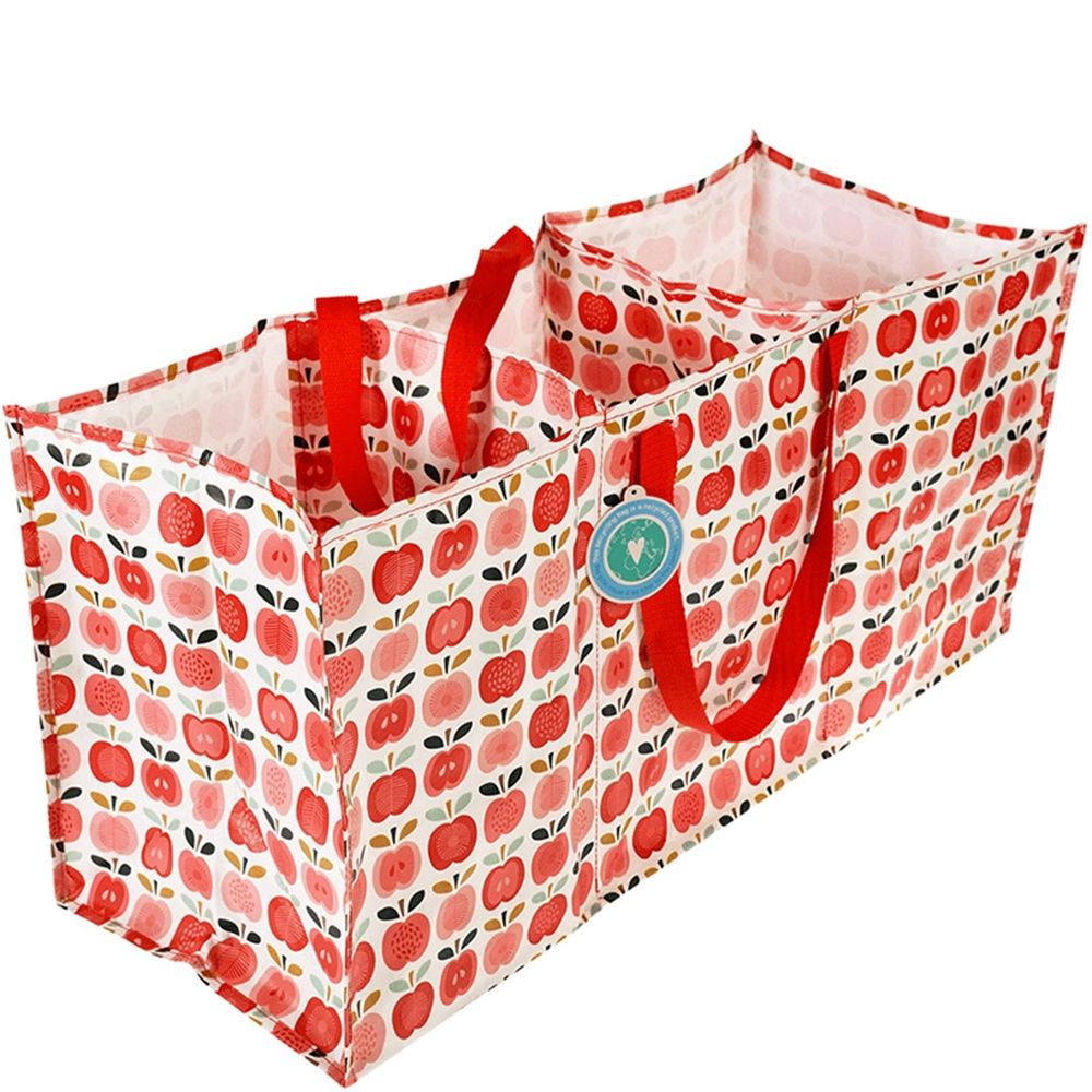英國 Rex London - 玩具/衣物/垃圾回收 多功能防水環保收納袋/萬用袋/分隔袋-紅蘋果