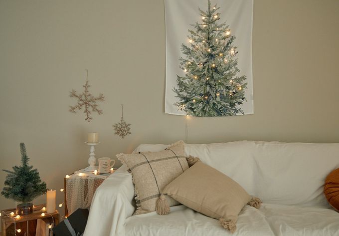 韓國 Bebe Deco - DIY聖誕樹/聖誕壁飾燈(布)-聖誕樹 (67X100cm)